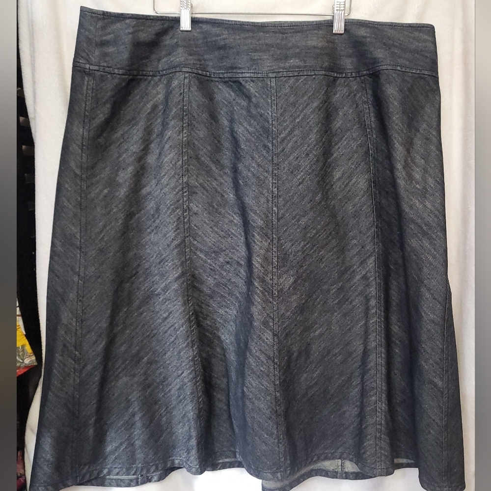 Talbots Woman Black Denim Skirt Size 20